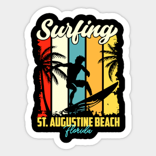 Surfing |  St. Augustine Beach, Florida Sticker